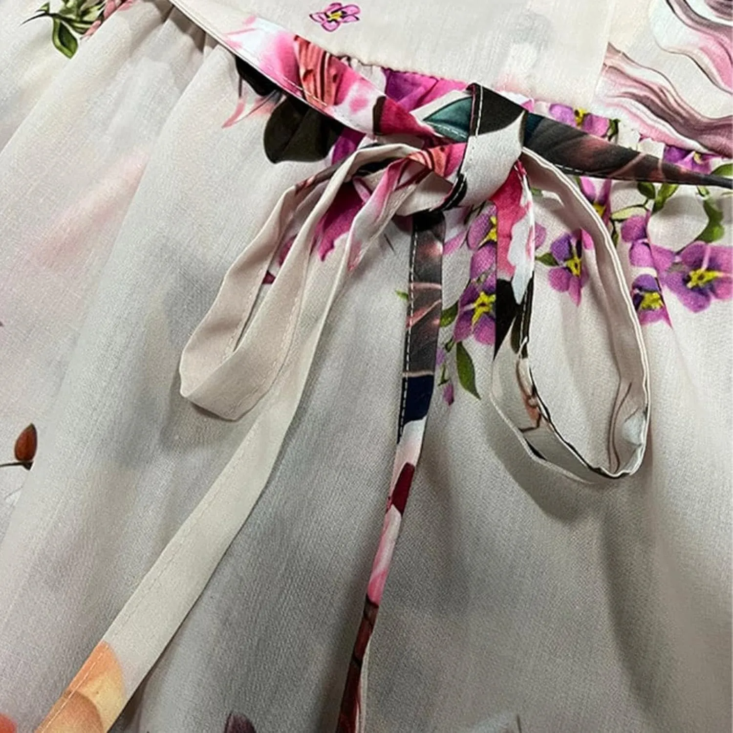 3/4 Sleeve Cotton Dresses for Women Casual Summer Button Down Floral Dress Beach Vacation Dresses Ruffle Floral