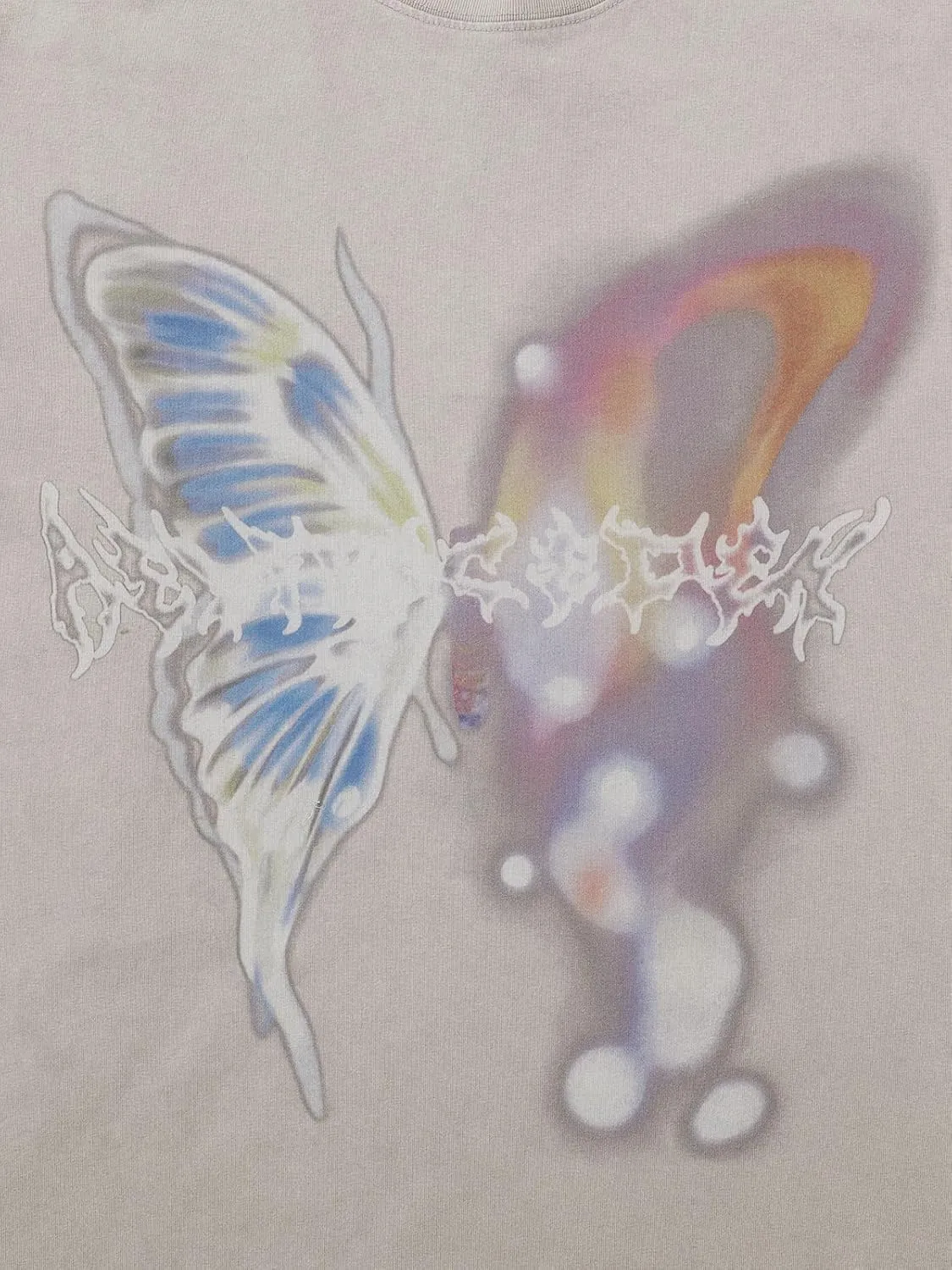 Aelfric Eden Mens Vintage Graphic Tees Y2K Irregular Butterfly Printed Tee Oversized Streetwear Casual T-Shirt