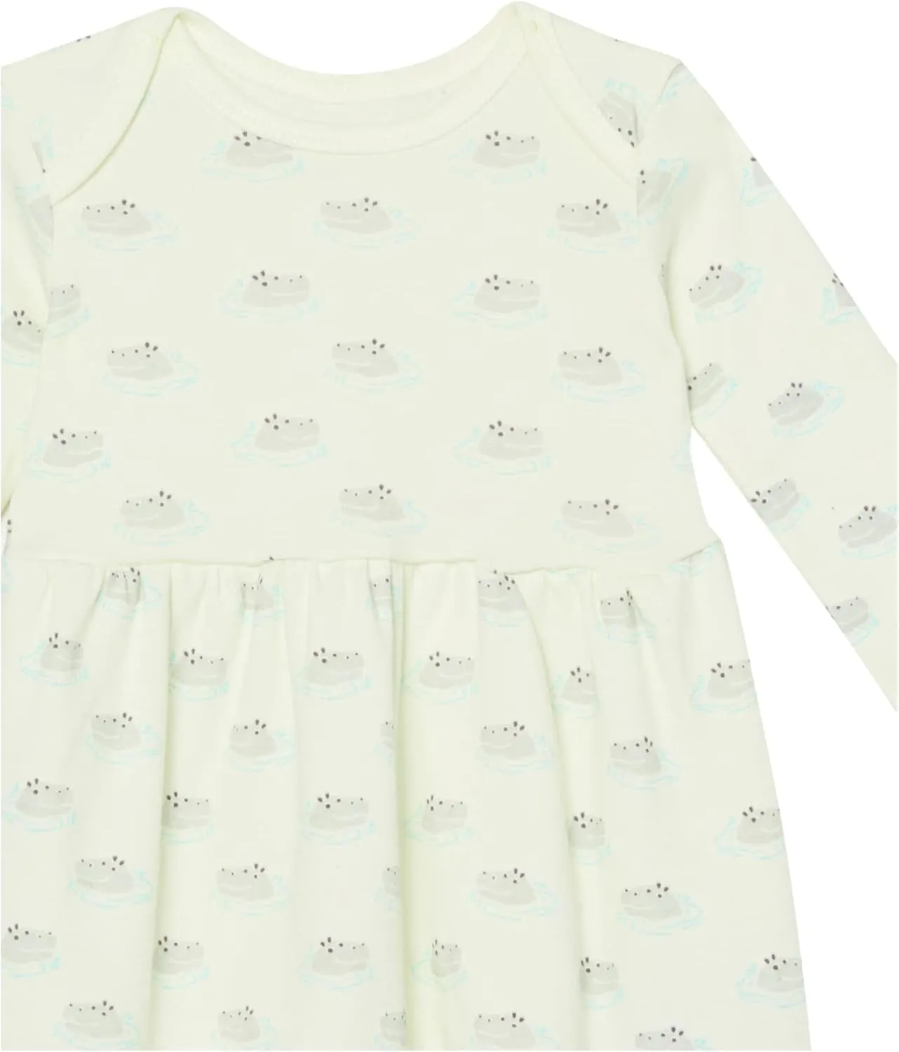 Amazon Essentials Toddlers and Baby Girls' Cotton Long-Sleeve Dress, Pack of 3