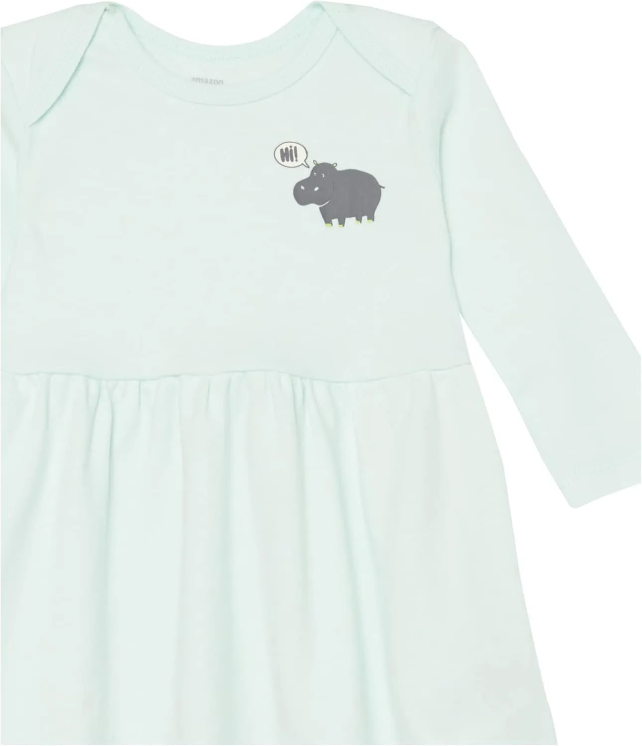 Amazon Essentials Toddlers and Baby Girls' Cotton Long-Sleeve Dress, Pack of 3