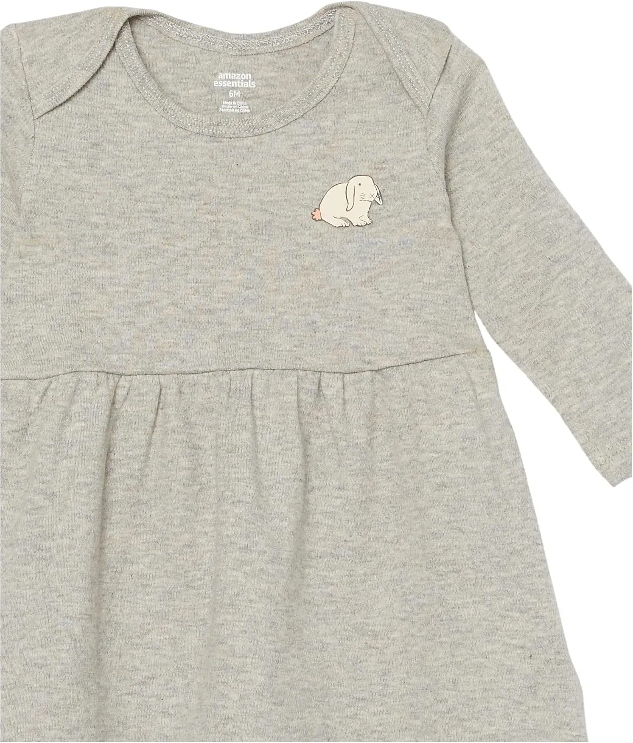 Amazon Essentials Toddlers and Baby Girls' Cotton Long-Sleeve Dress, Pack of 3