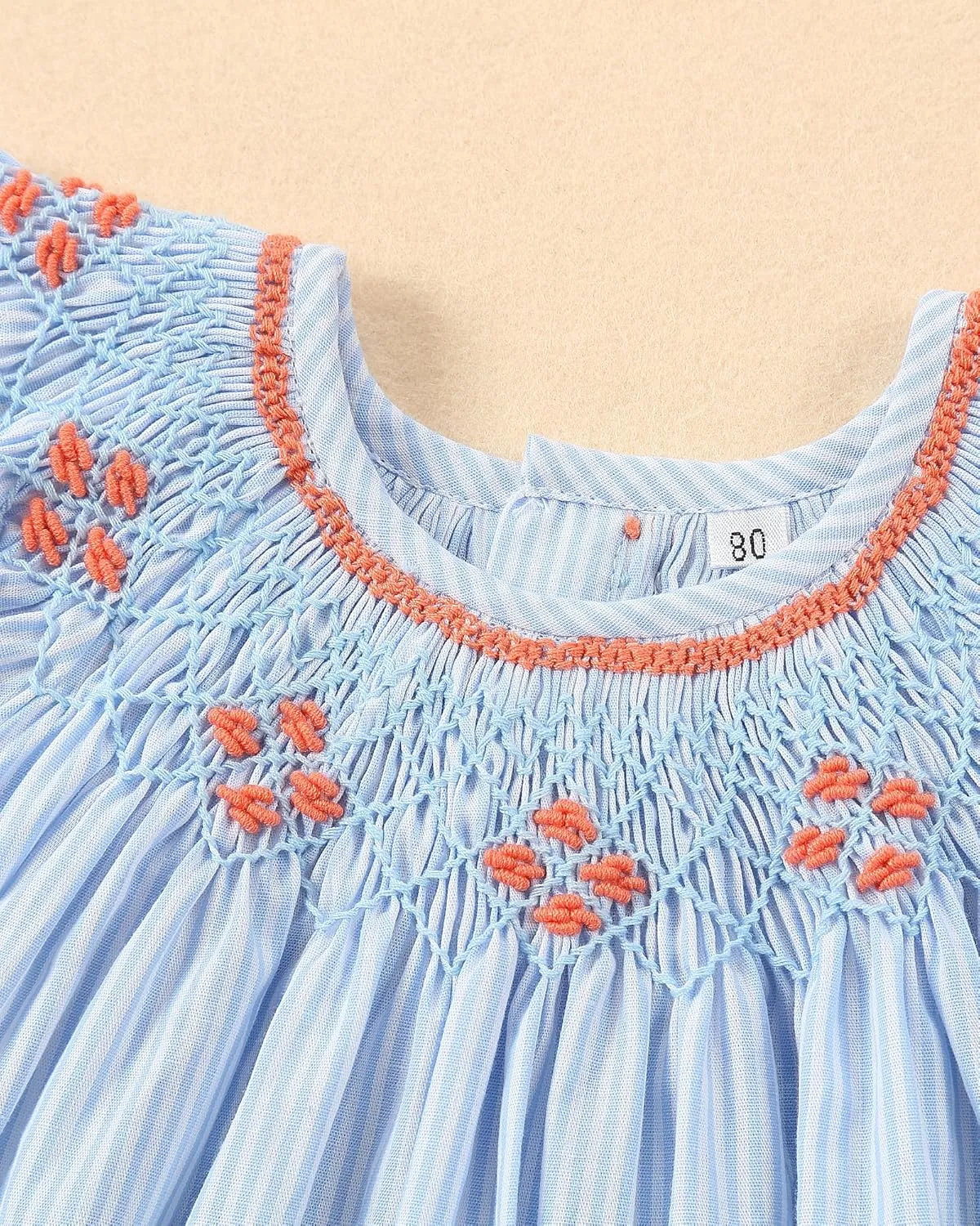 Baby Girl Smocked DressToddlers Cotton Casual Outfit Sleeveless Dresses，Sundress Princess Dress for Summer