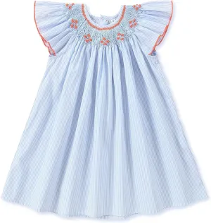 Baby Girl Smocked DressToddlers Cotton Casual Outfit Sleeveless Dresses，Sundress Princess Dress for Summer