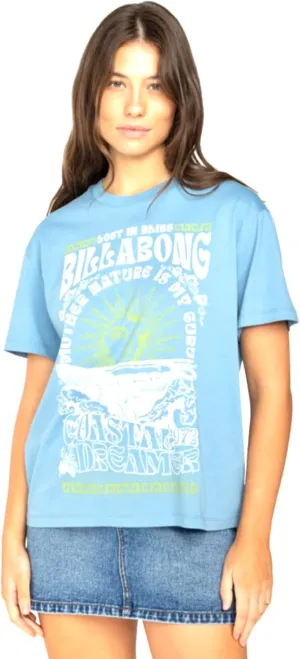 Billabong Women's Premium Short Sleeve Logo Graphic Tee