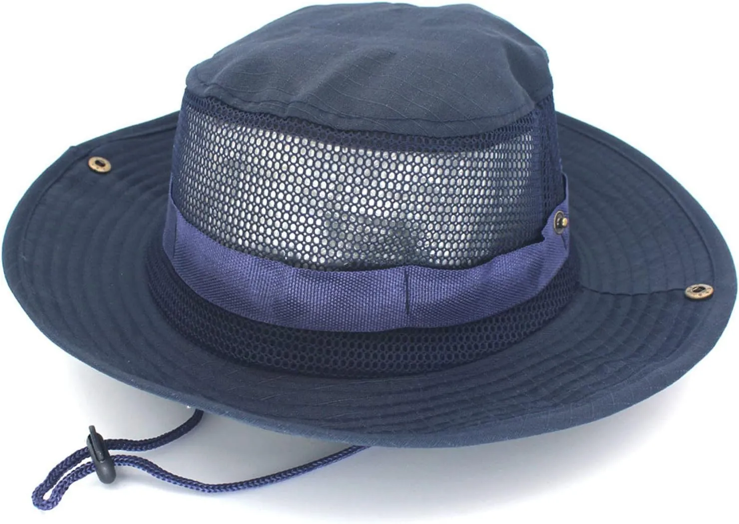 Breathable Mesh Safari Boonie Hat Men's Women's Sun Protection Wide Brim Bucket Hat Foldable Travel Outdoor Sun Hat