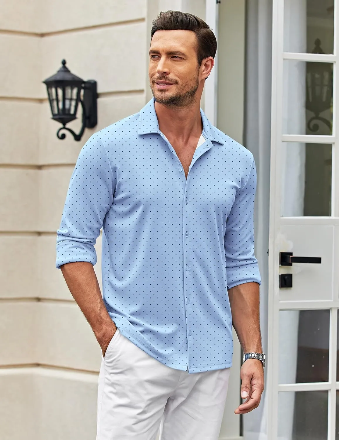 COOFANDY Men's Casual Button Down Shirt Wrinkle Free Shirts Long Sleeve Dress Shirt