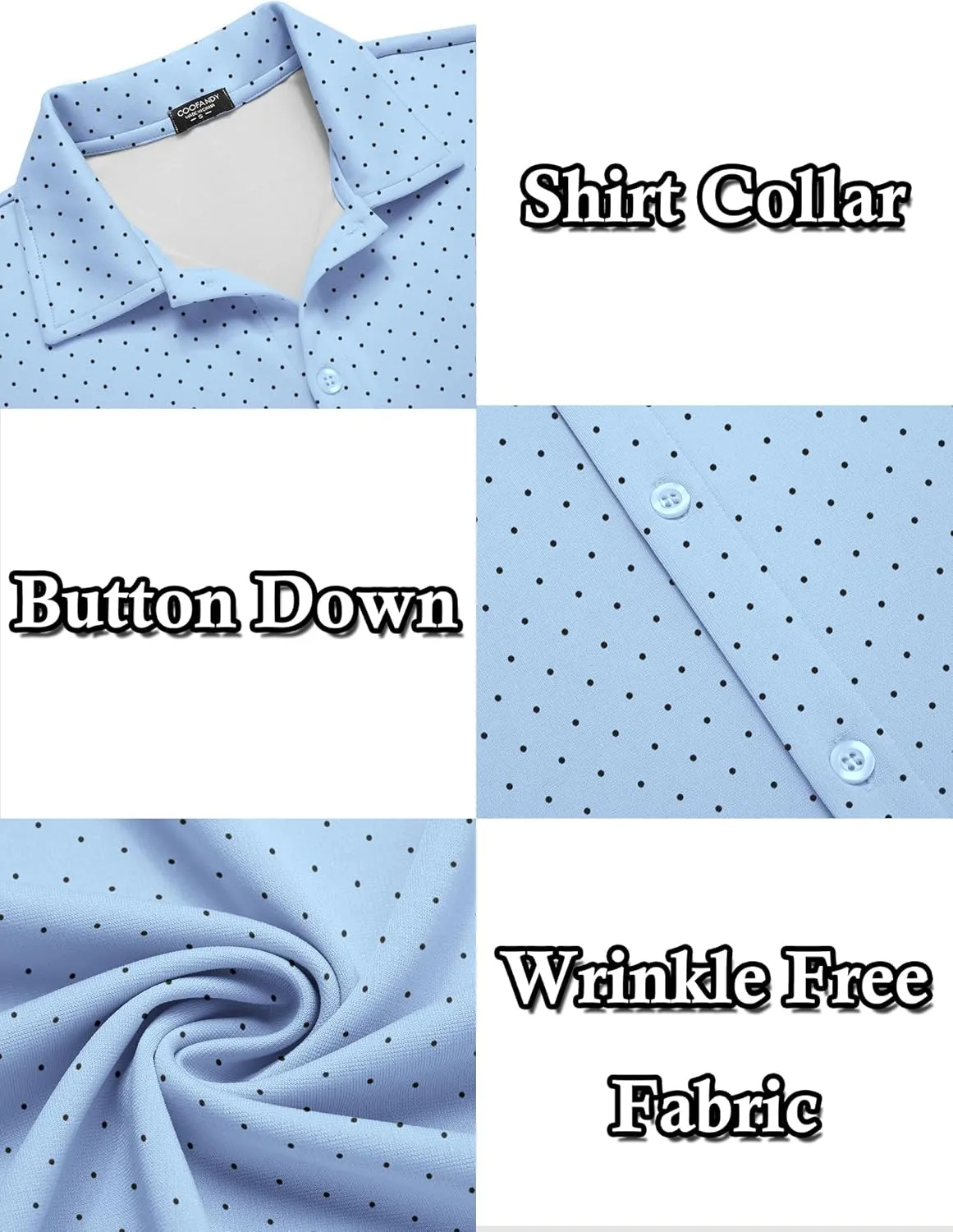 COOFANDY Men's Casual Button Down Shirt Wrinkle Free Shirts Long Sleeve Dress Shirt