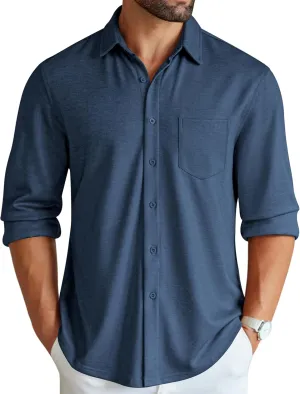 COOFANDY Men's Wrinkle Free Shirt Casual Button Down Long Sleeve Dress Shirts