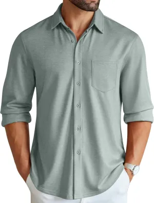 COOFANDY Men's Wrinkle Free Shirt Casual Button Down Long Sleeve Dress Shirts