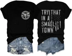 Cowboy Take Me Away T-Shirt for Women Western Cowboy Vintage Graphic Tees Travel Tops Western Aztec Printed T-Shirt
