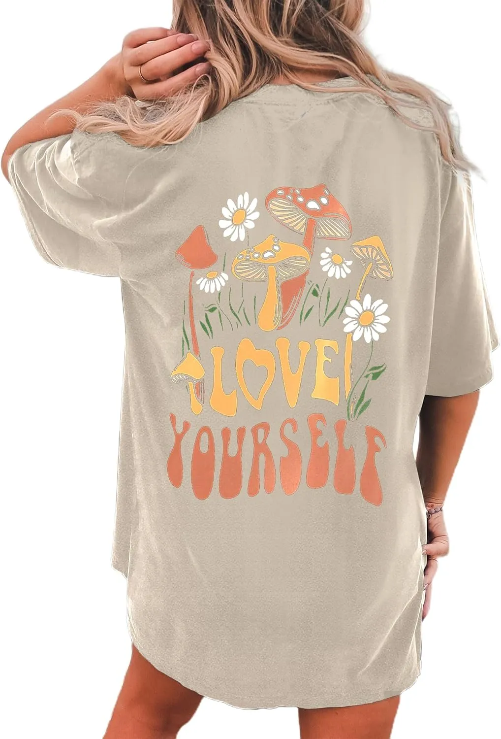 CSDAJIO Women's Trendy Oversized T Shirt Graphic Tee Crewneck Short Sleeve Loose Cute Going Out Summer Tops