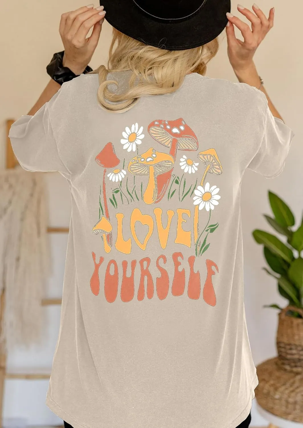 CSDAJIO Women's Trendy Oversized T Shirt Graphic Tee Crewneck Short Sleeve Loose Cute Going Out Summer Tops