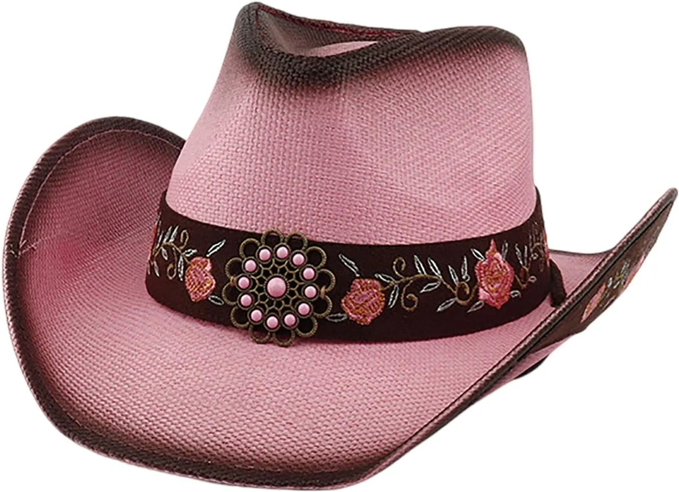 Embroidered Flower Hat for Women Girl Wide Brims Straw Cap Breathable Casual Sunproof Cap Ethnic Travel Beach Caps