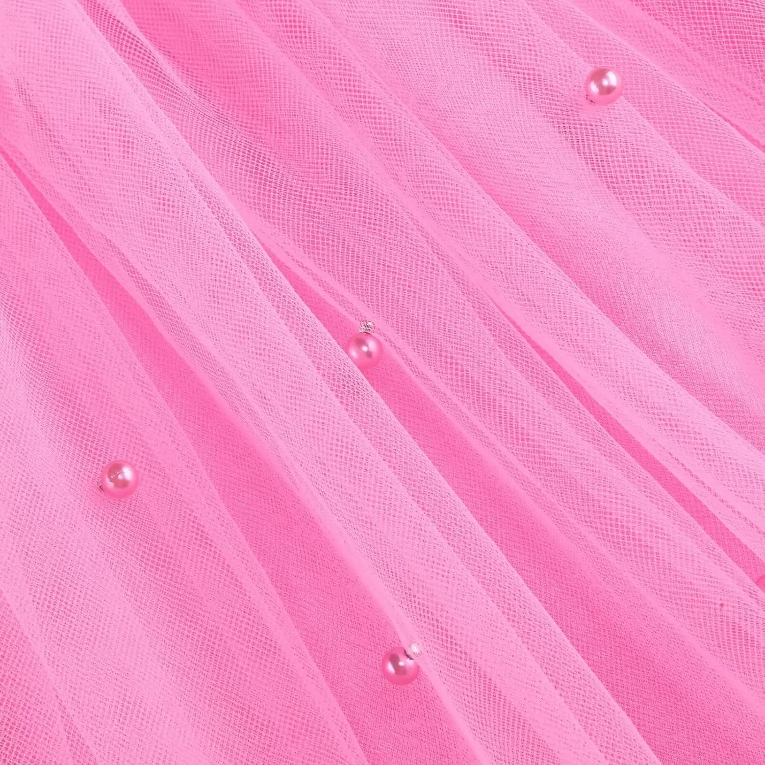 Flower Girls Sequin Dress Girls Dresses Birthday Princess Dress for Wedding Tulle Pearl Sleeveless Party Pageant
