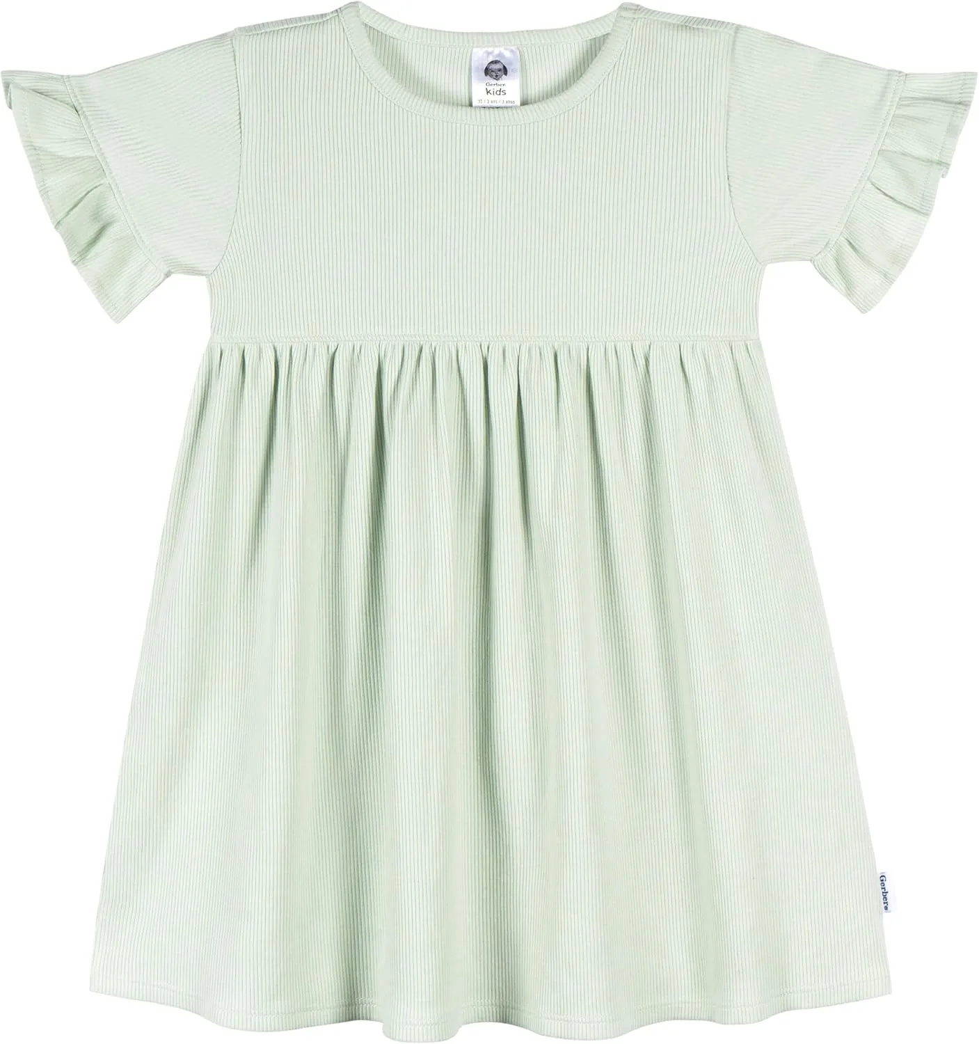 Gerber Girls' Toddler Short-Sleeve and Sleeveless Dress Set