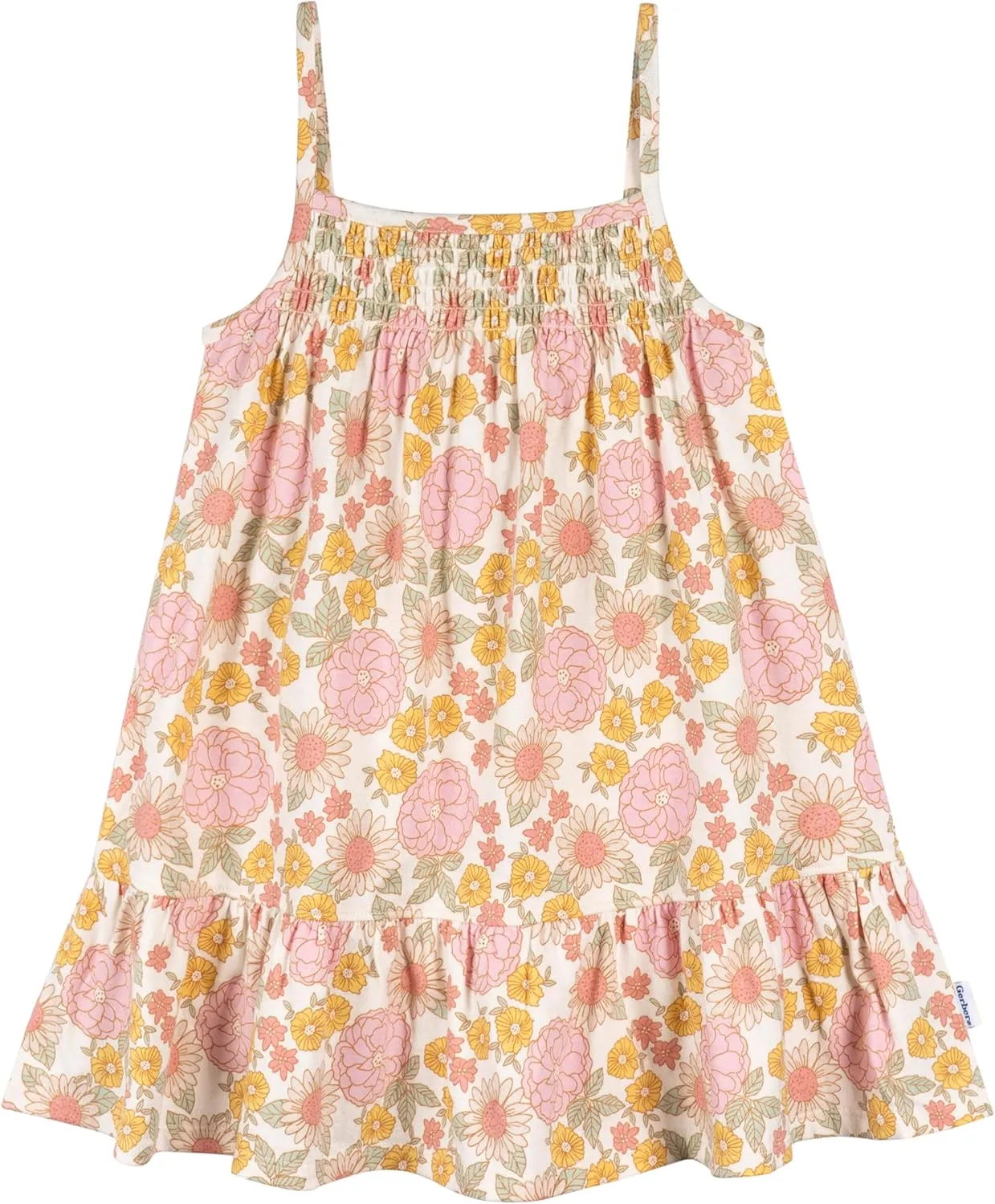 Gerber Girls' Toddler Short-Sleeve and Sleeveless Dress Set