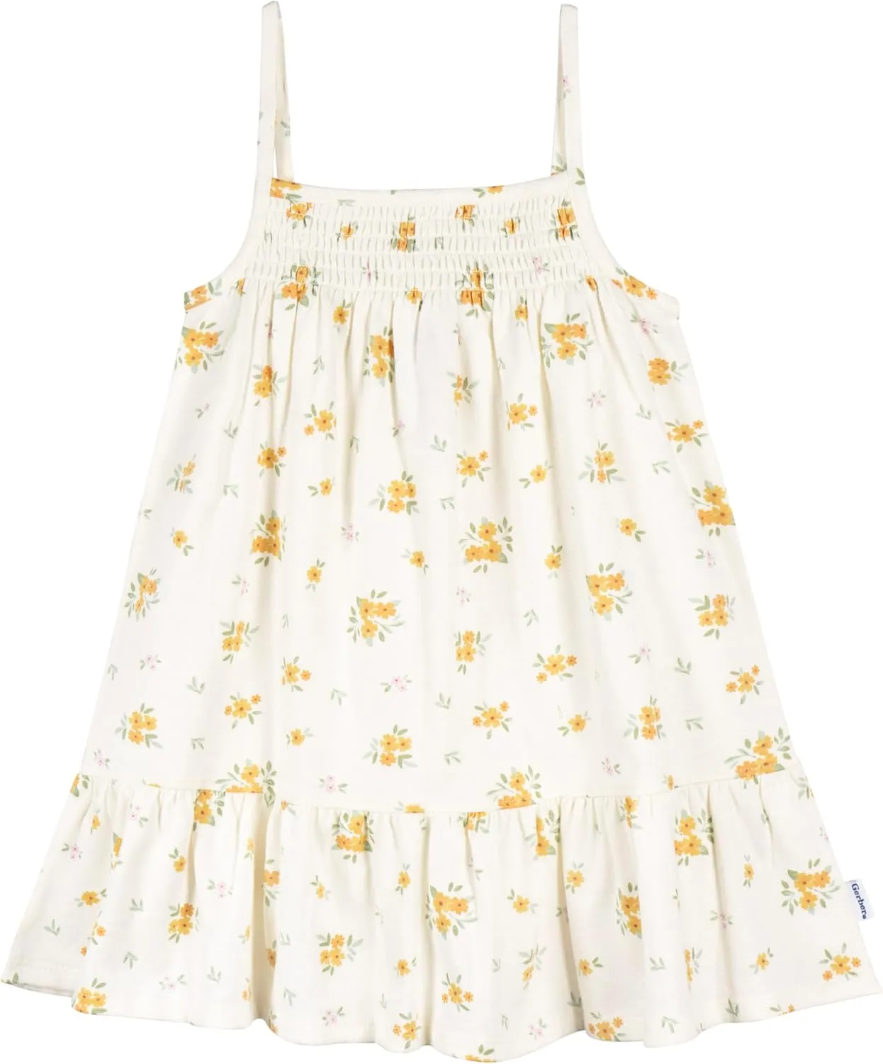 Gerber Girls' Toddler Short-Sleeve and Sleeveless Dress Set