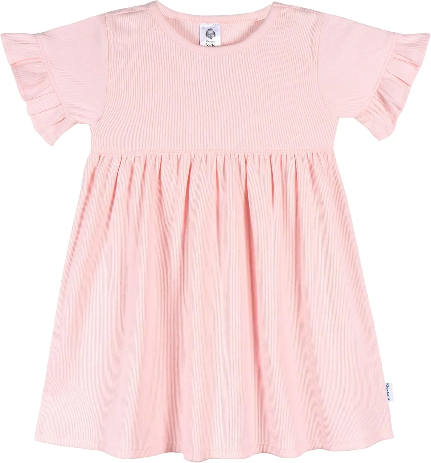 Gerber Girls' Toddler Short-Sleeve and Sleeveless Dress Set