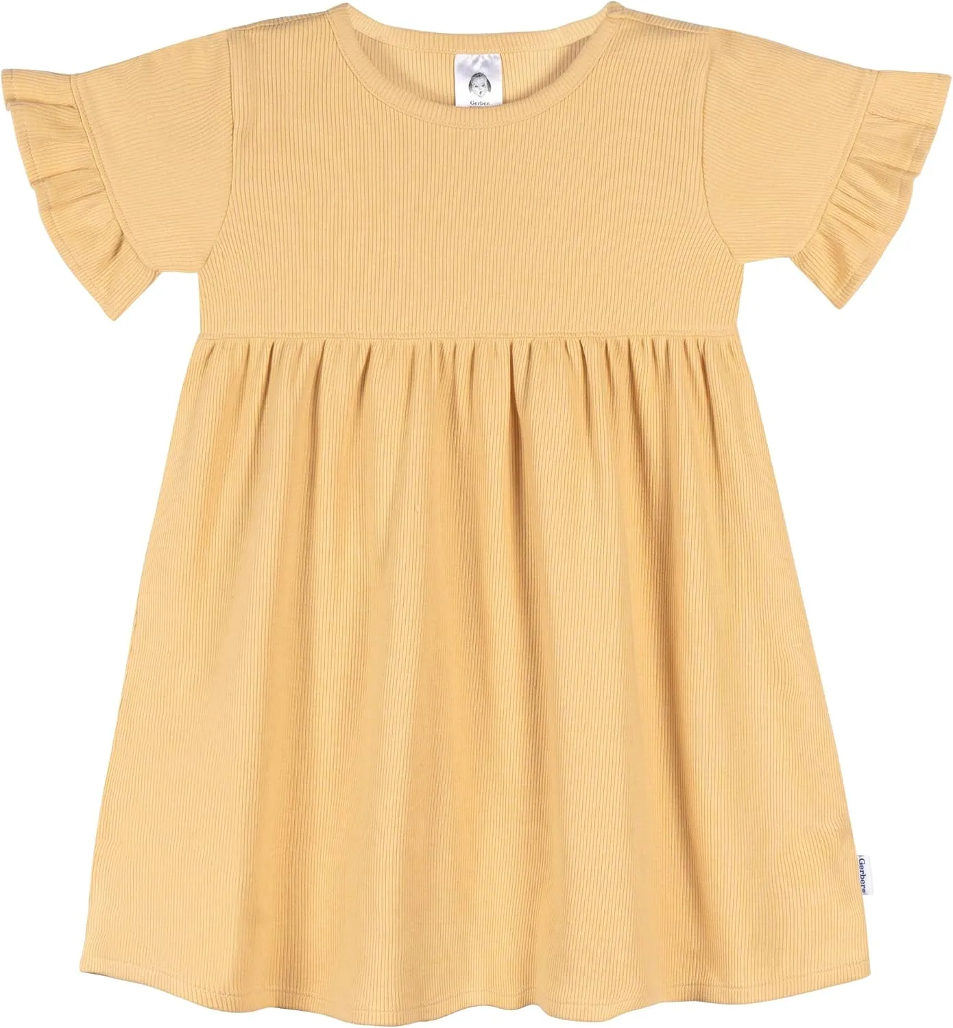 Gerber Girls' Toddler Short-Sleeve and Sleeveless Dress Set
