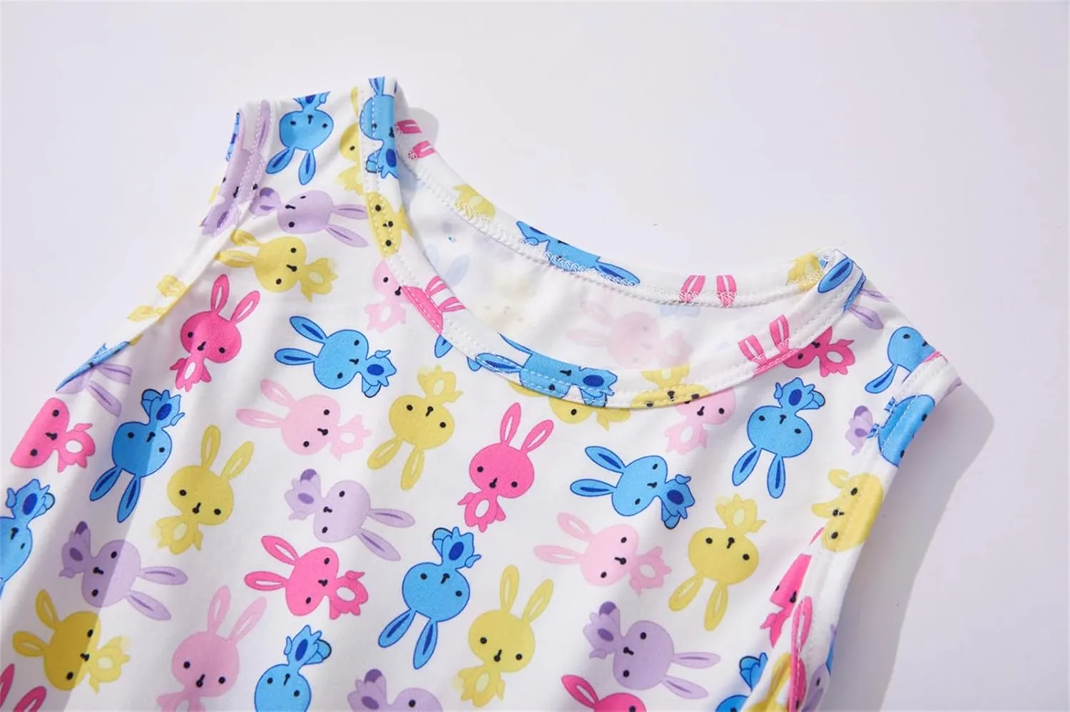 Girls Sleeveless Dress Toddler Bunny Tutu Sundress Casual Party Dresses