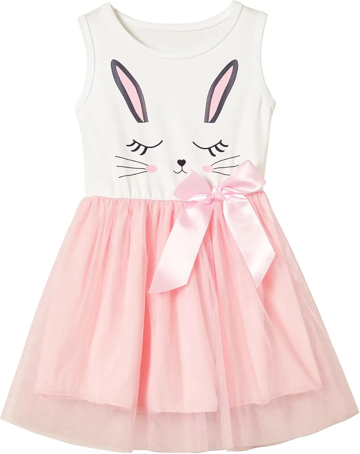 Girls Sleeveless Dress Toddler Bunny Tutu Sundress Casual Party Dresses