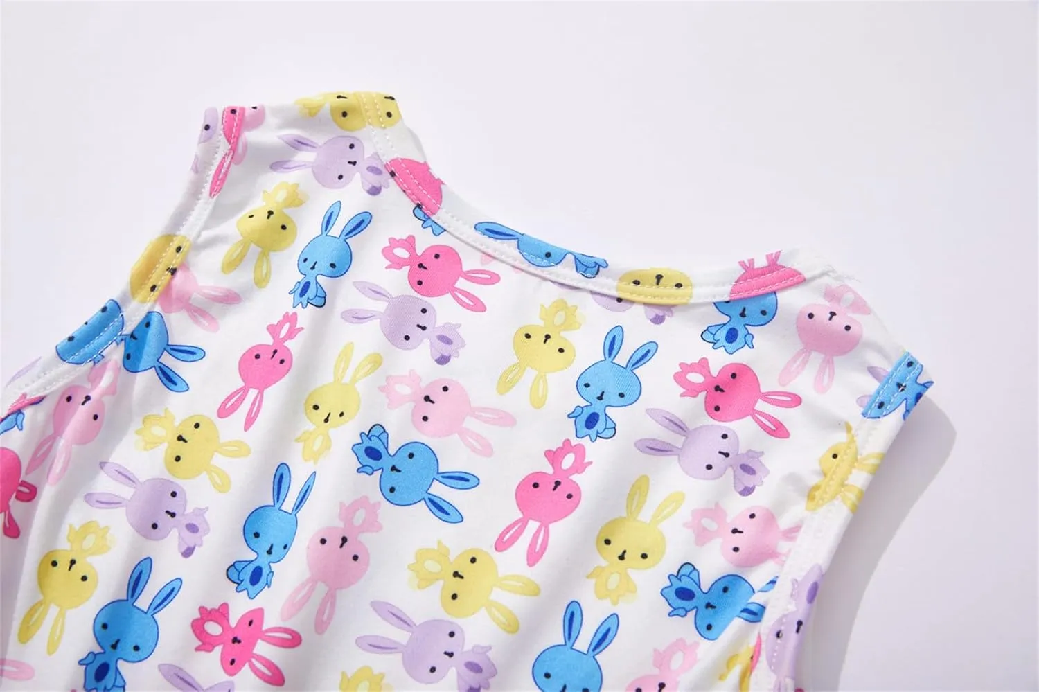 Girls Sleeveless Dress Toddler Bunny Tutu Sundress Casual Party Dresses