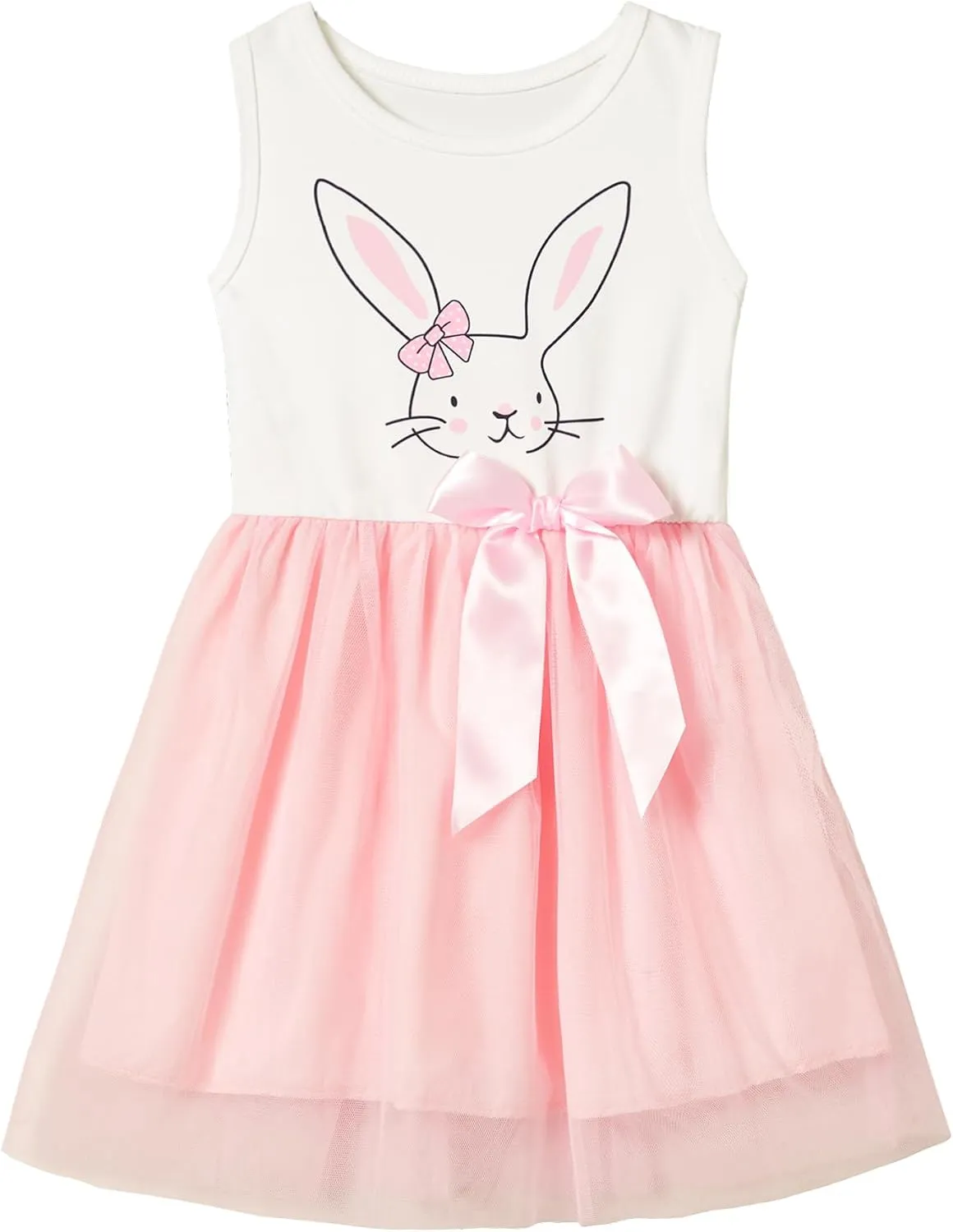 Girls Sleeveless Dress Toddler Bunny Tutu Sundress Casual Party Dresses
