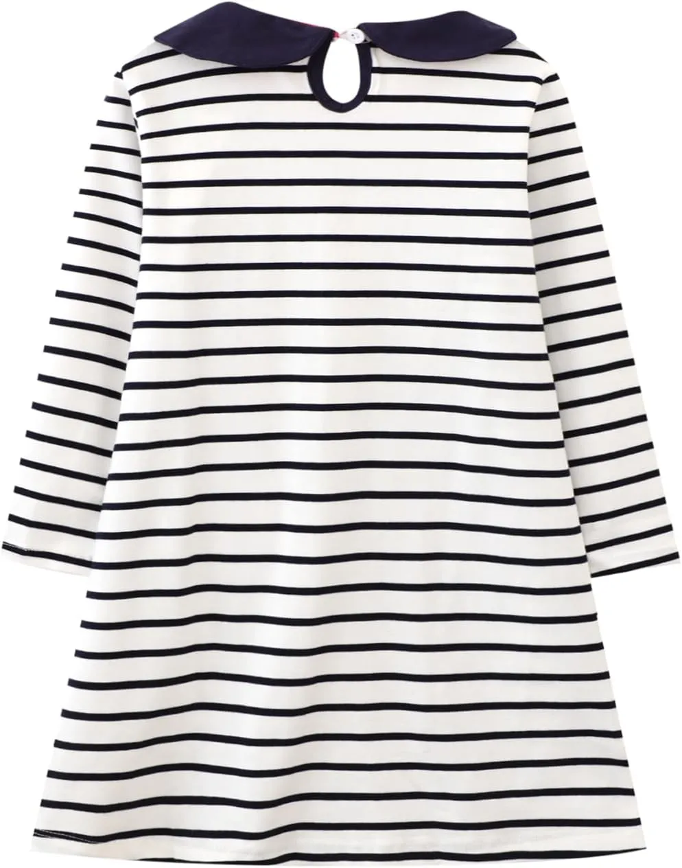 HILEELANG Little Girl Long Sleeve Dress Cotton Casual Applique Halloween Christams Tunic Shirt Clothes