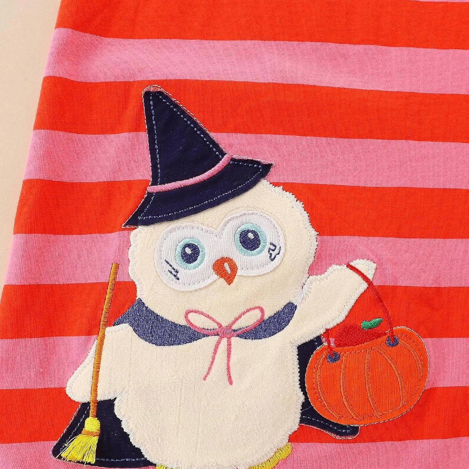 HILEELANG Toddler Girl Long Sleeve Dress Cotton Casual Jersey Shirt Playwear Applique Dress