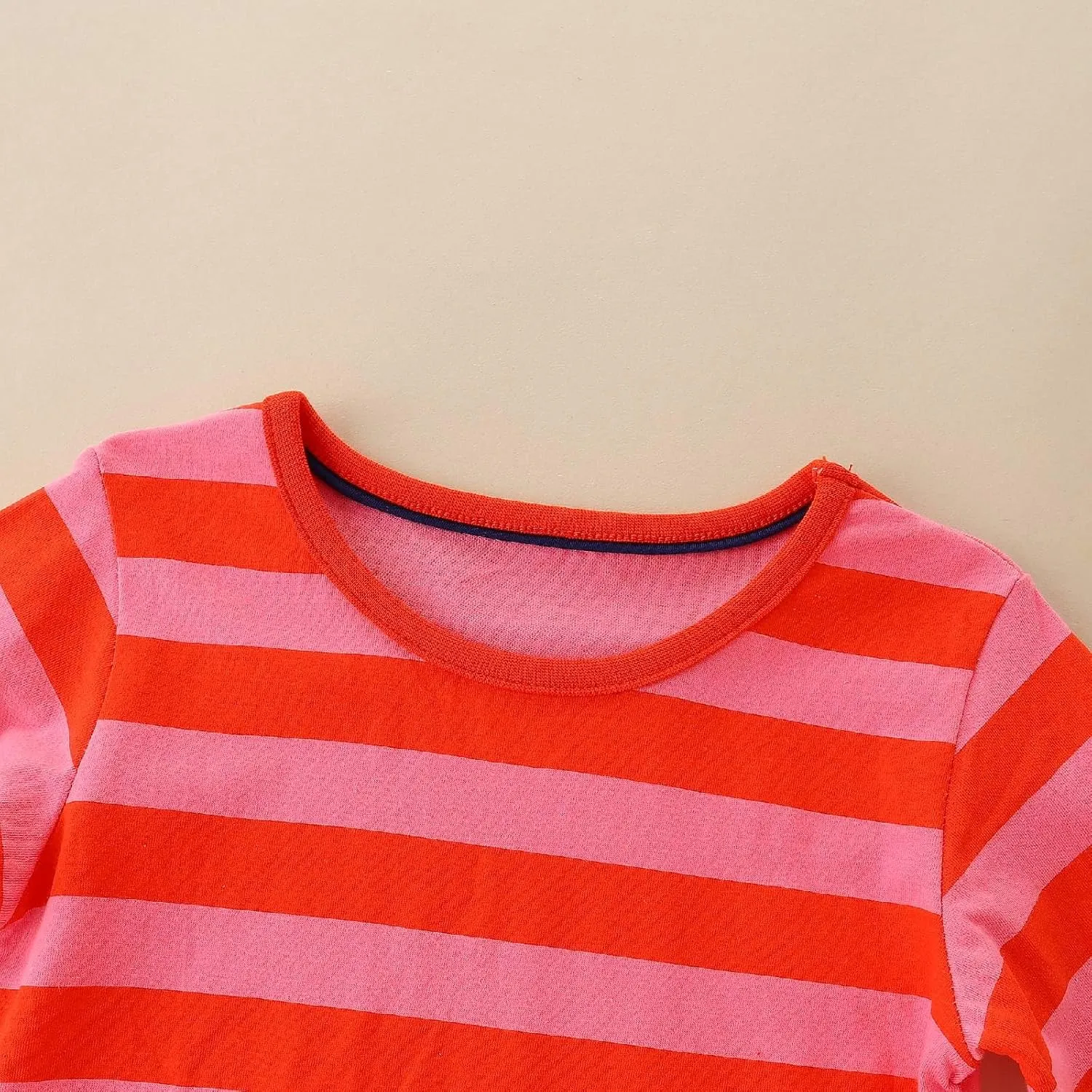HILEELANG Toddler Girl Long Sleeve Dress Cotton Casual Jersey Shirt Playwear Applique Dress