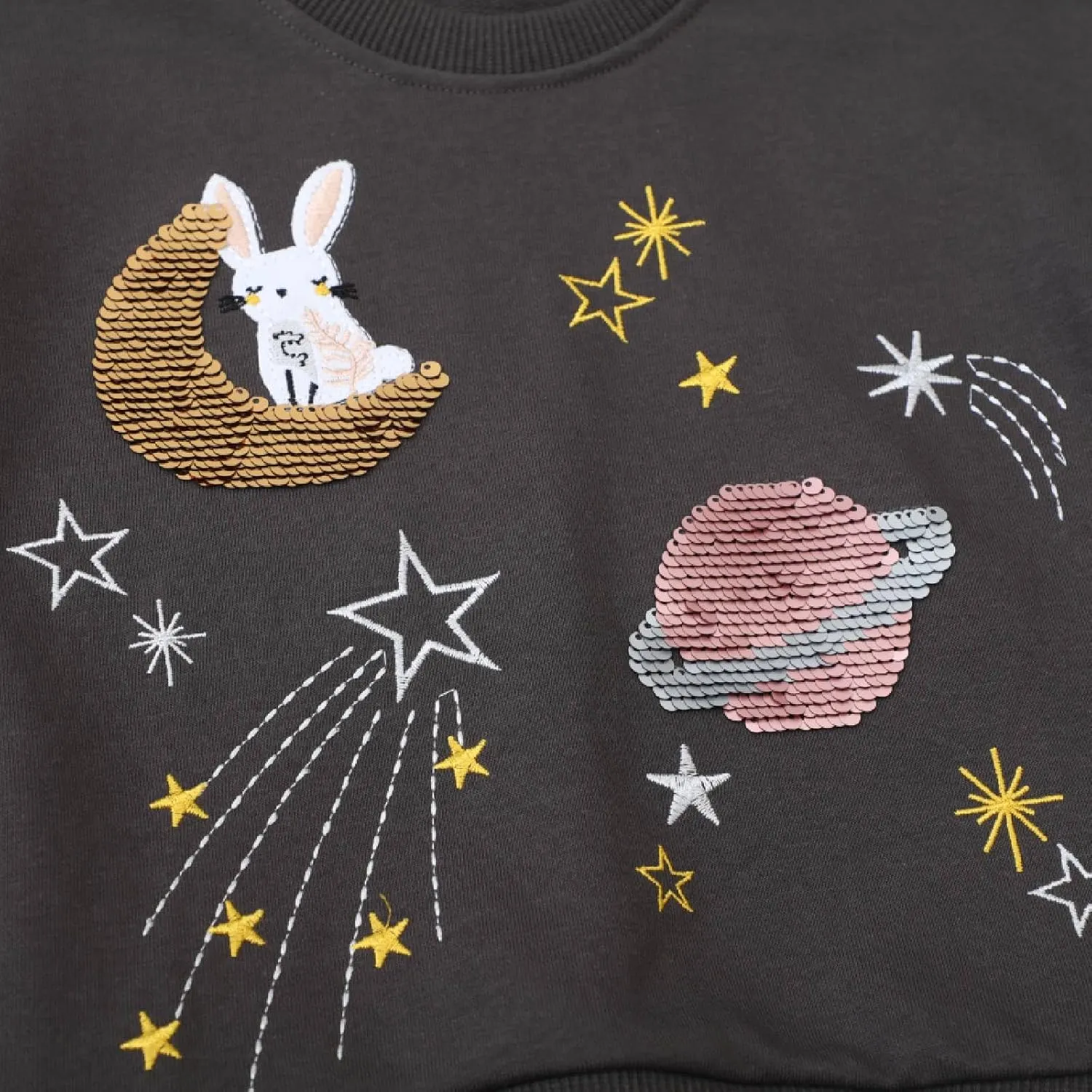 HILEELANG Toddler Girl Long Sleeve Dress Cotton Casual Jersey Shirt Playwear Applique Dress