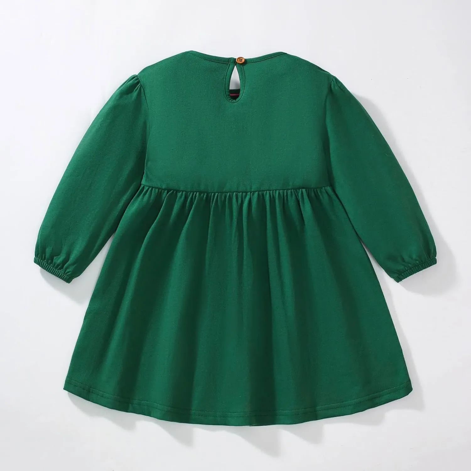 HILEELANG Toddler Girls Long Sleeve Dress Fall Autuman Cotton Casual Floal Jersey Shirt Dresses