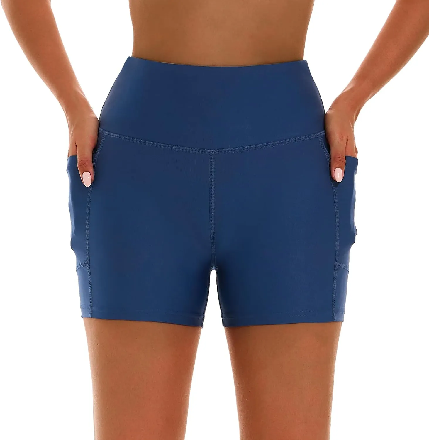 HODOSPORTS Women's 3''/5''/7''/9'' Swim Shorts UPF 50  High Waisted Board Shorts with Pockets Liner Quick Dry Swimsuit Bottom
