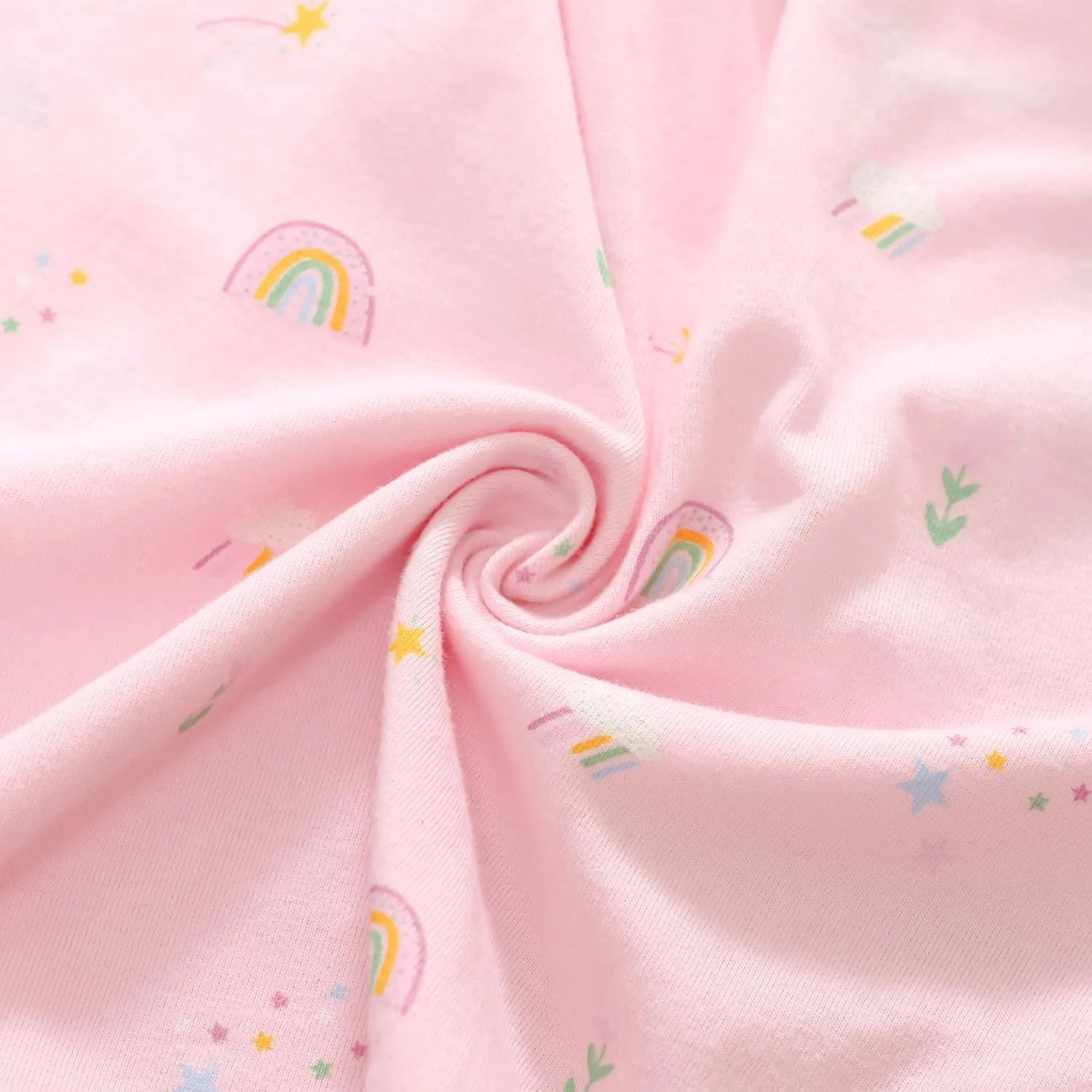 Hongshilian Girls Cotton Long Sleeve Dress Casual Cartoon Appliques Party Dresses