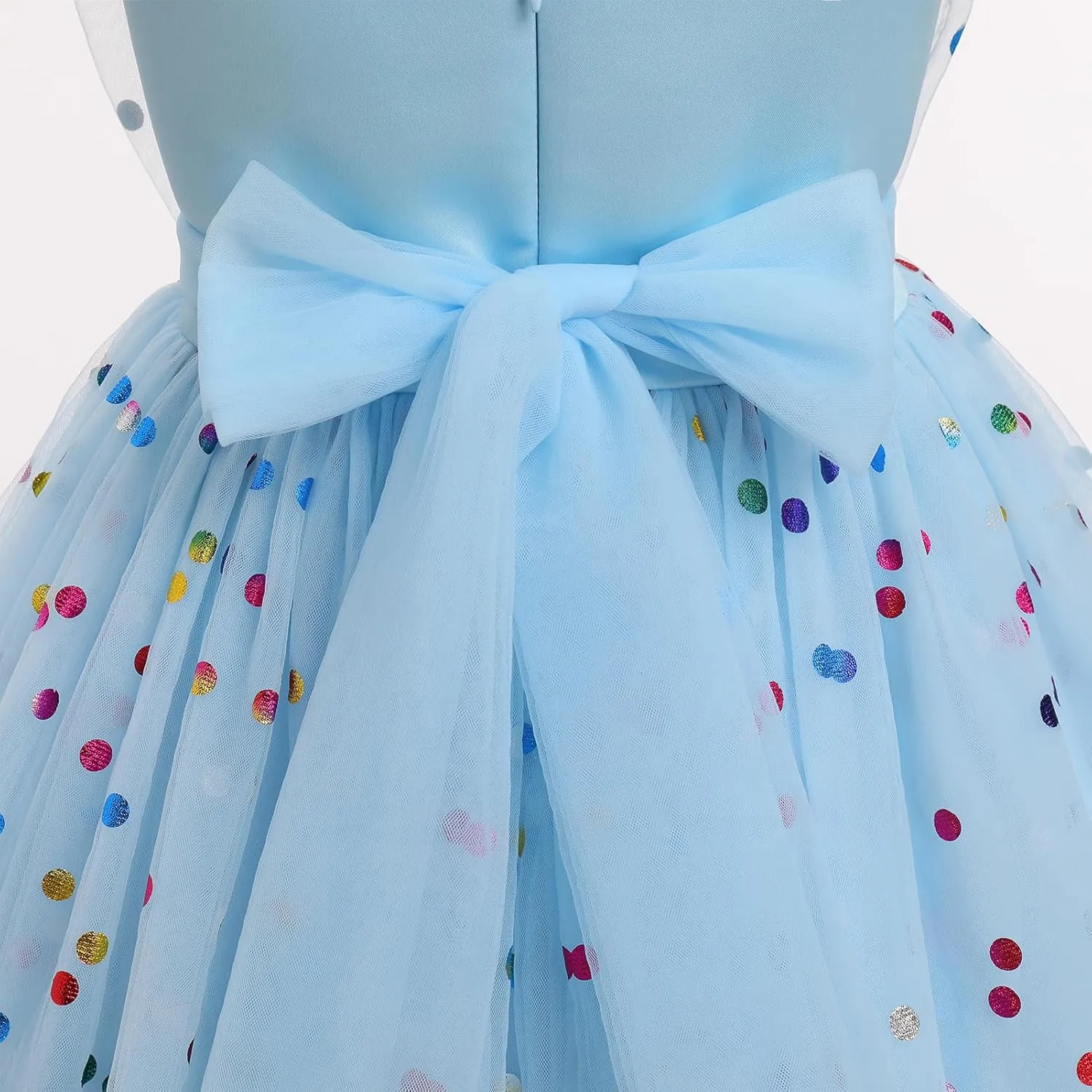IMEKIS Toddler Kids Girls Butterfly Dress Sparkle Sequins Tulle Wedding Formal Birthday Dresses 2-10T