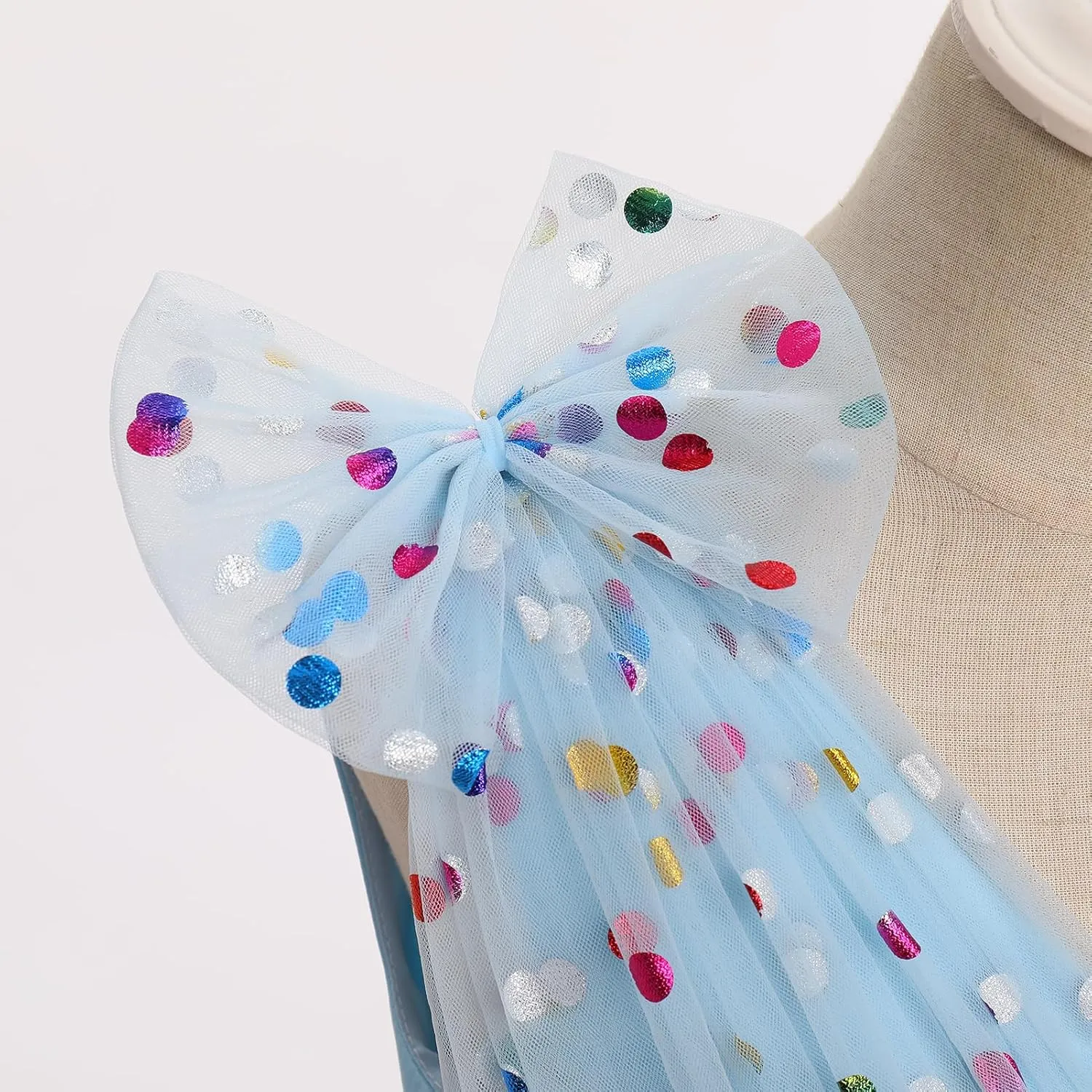 IMEKIS Toddler Kids Girls Butterfly Dress Sparkle Sequins Tulle Wedding Formal Birthday Dresses 2-10T