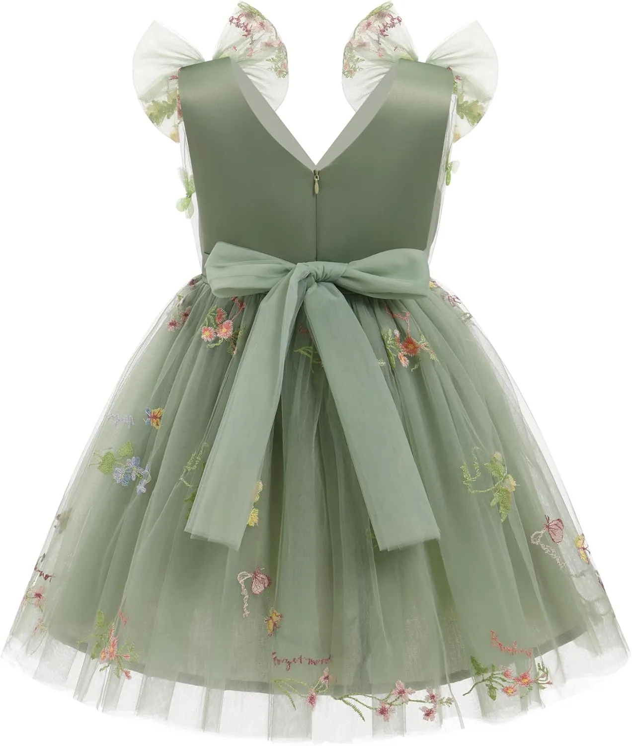 IMEKIS Toddler Kids Girls Butterfly Dress Sparkle Sequins Tulle Wedding Formal Birthday Dresses 2-10T