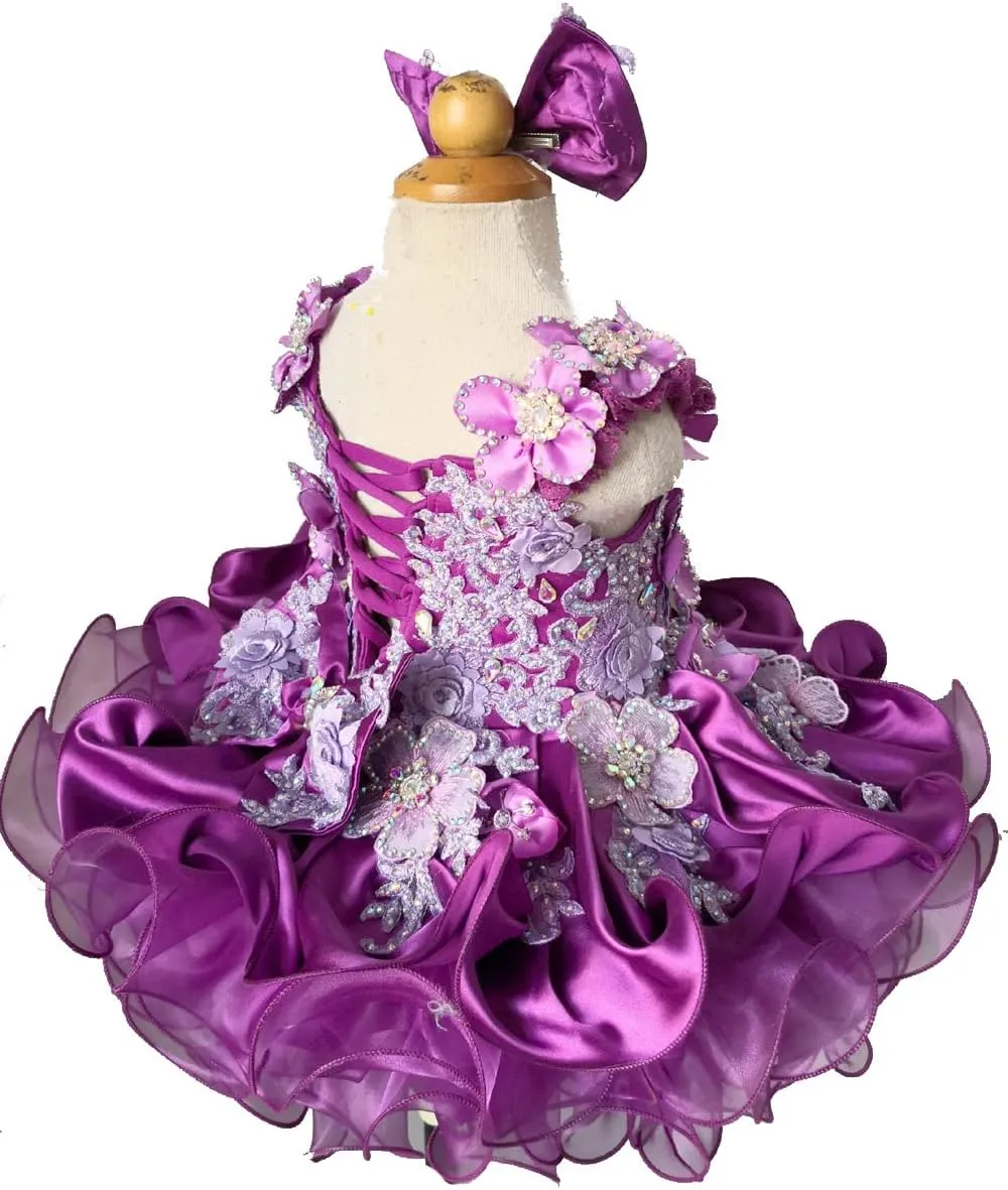 Jenniferwu Baby Girl Pageant Dress Handmade Beaded Dresses Toddler Pageant Girl's Princess Dress
