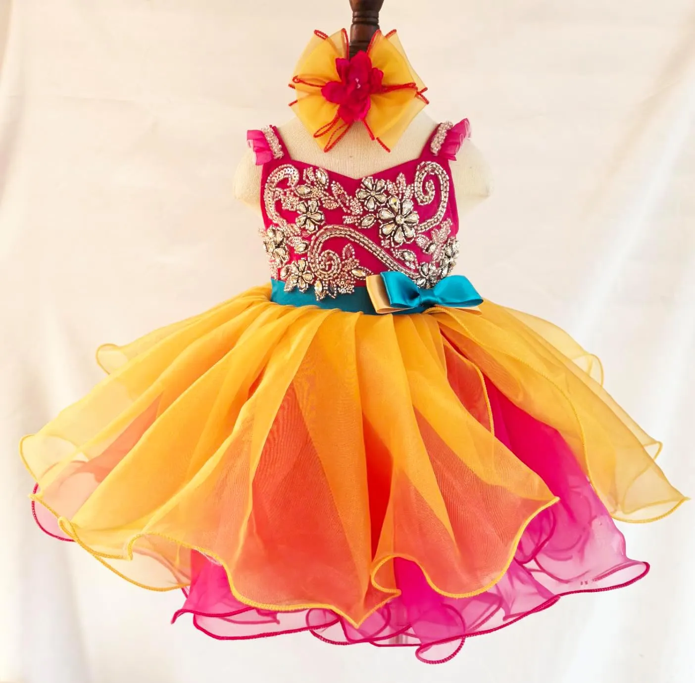 Jenniferwu Pageant Dress Handmade Beaded Dresses Toddler Pageant Princess Dress