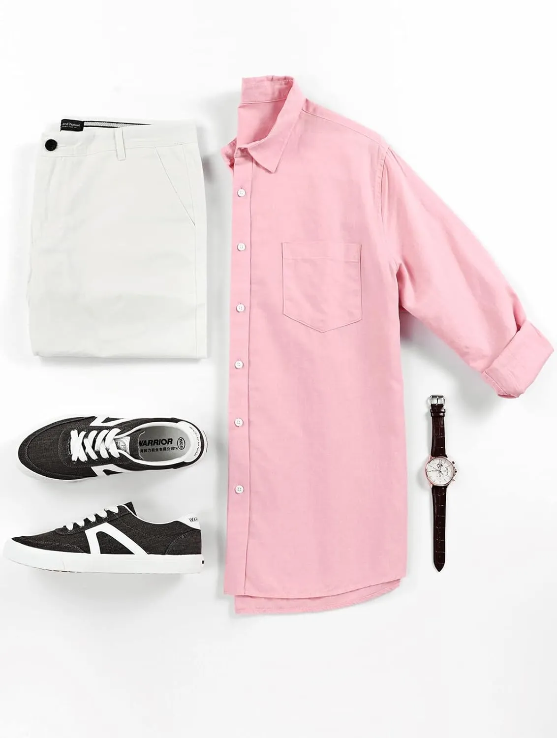 JMIERR Mens Cotton Linen Casual Stylish Button Down Shirt Long Sleeve Dress Shirts
