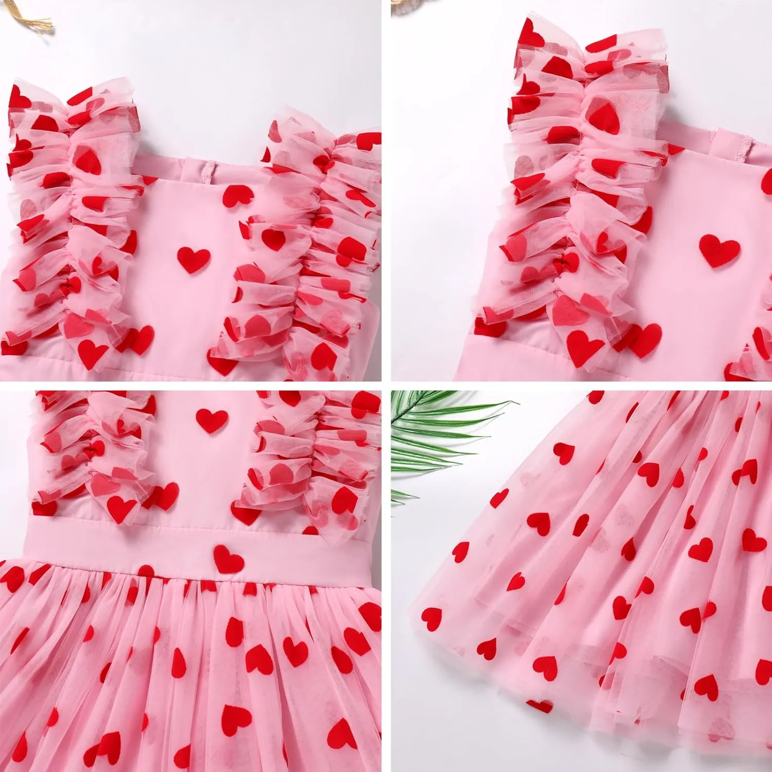 Kids Girls Confetti Birthday Princess Dress Ruffle Sleeve Boho Cake Smash Photo Shoot Outfit 3-10T