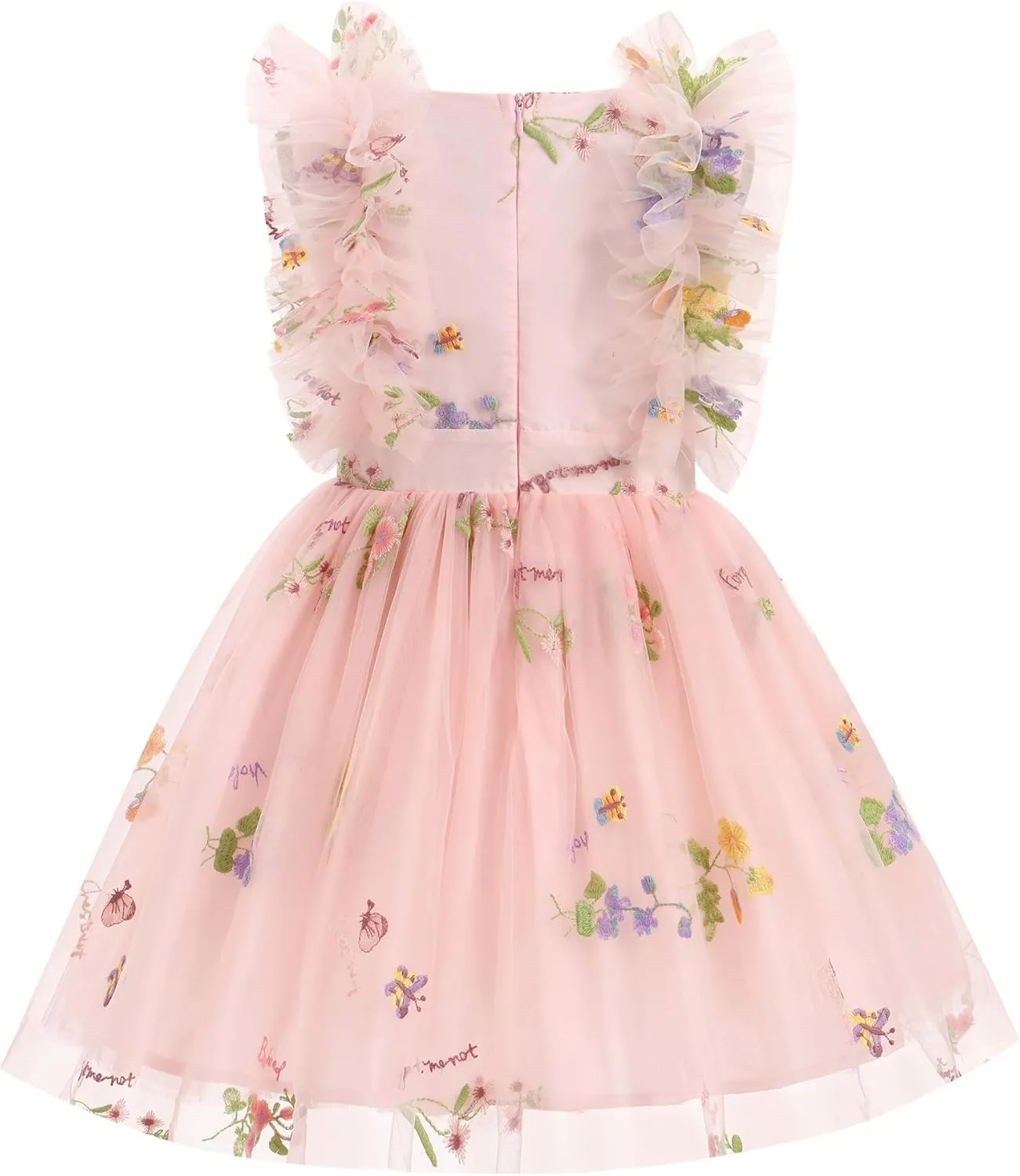 Kids Girls Confetti Birthday Princess Dress Ruffle Sleeve Boho Cake Smash Photo Shoot Outfit 3-10T