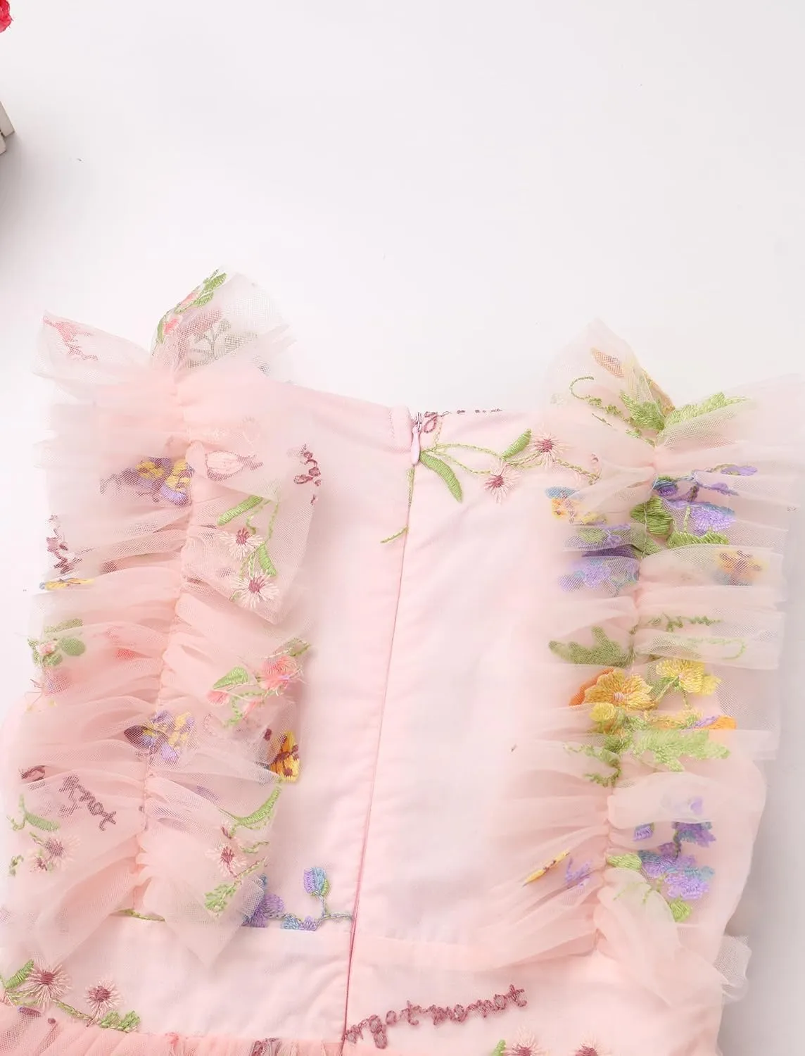 Kids Girls Confetti Birthday Princess Dress Ruffle Sleeve Boho Cake Smash Photo Shoot Outfit 3-10T