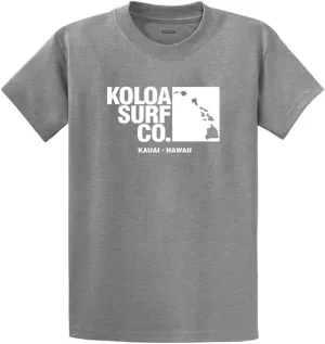 Koloa Surf Mens ol' Koloa Logo Heavyweight Cotton T-Shirt in Reg Big and Tall
