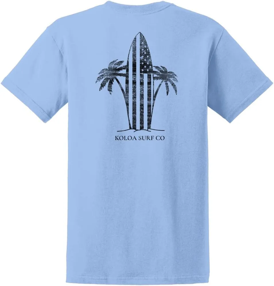 Koloa Surf Men's Retro USA Surfboards Heavyweight Cotton Tee