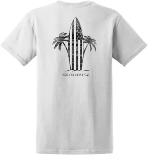 Koloa Surf Men's Retro USA Surfboards Heavyweight Cotton Tee
