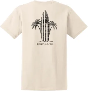 Koloa Surf Men's Retro USA Surfboards Heavyweight Cotton Tee
