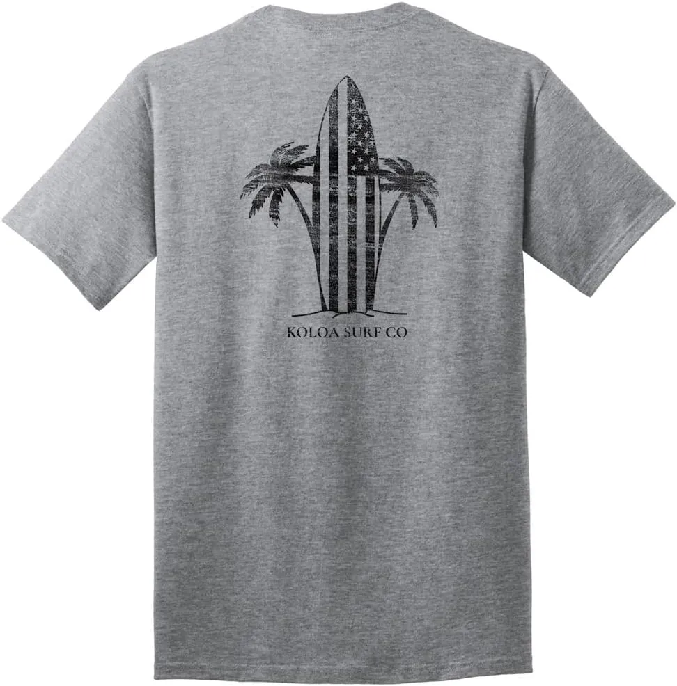 Koloa Surf Men's Retro USA Surfboards Heavyweight Cotton Tee