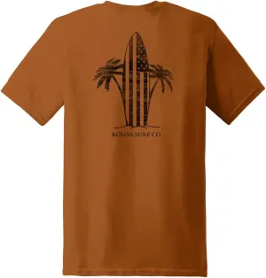 Koloa Surf Men's Retro USA Surfboards Heavyweight Cotton Tee