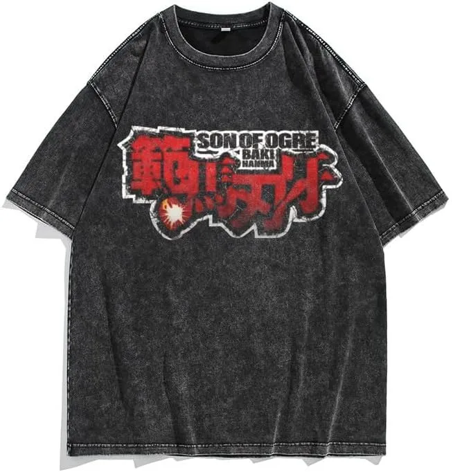 Men's 90s Vintage Anime Graphic Shirts Summer Casual Hip Hop Tee Streetwear Harajuku Top Tshirt Y2K Tops